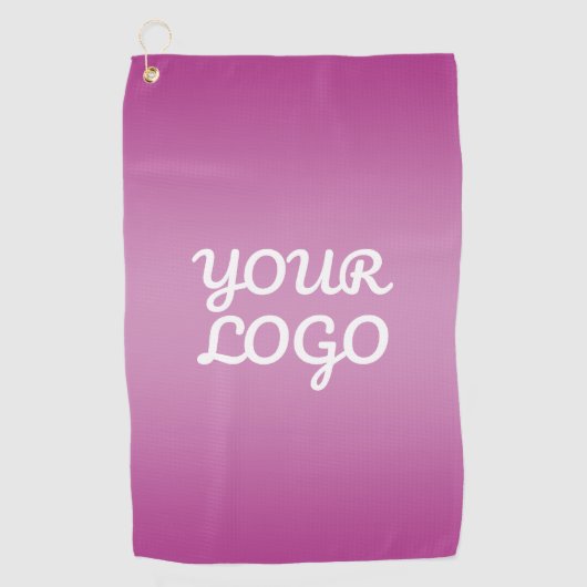 Je Logo & Modern Sober Ombre | Paars Golfhanddoek (Voorkant)