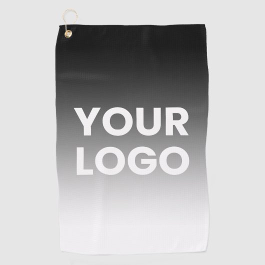 Je Logo & Moderne Bewerkbare Kleurverloop Golfhanddoek (Voorkant)