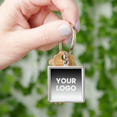 Je Logo & Moderne Bewerkbare Kleurverloop Sleutelhanger (Hand)