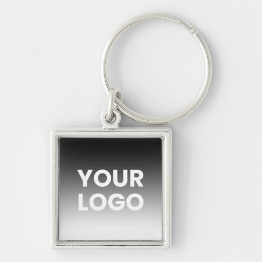 Je Logo & Moderne Bewerkbare Kleurverloop Sleutelhanger (Voorkant)