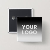 Je Logo & Moderne Bewerkbare Kleurverloop Vierkante Button 5,1 Cm (Voorkant /achterkant)