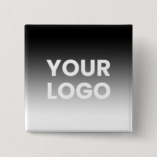 Je Logo & Moderne Bewerkbare Kleurverloop Vierkante Button 5,1 Cm (Voorkant)