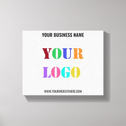 Je Logo Naam Website Promotioncanvas afdrukken (Voorkant)