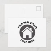 Je Logo onroerend goed hier Briefkaart (Voorkant / Achterkant)