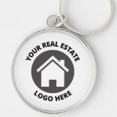 Je Logo onroerend goed hier Sleutelhanger (Voorkant)