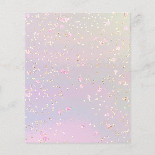 je logo op faux glitter flyer (Achterkant)