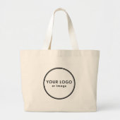 Je logo, op maat wit grote tote bag (Voorkant)