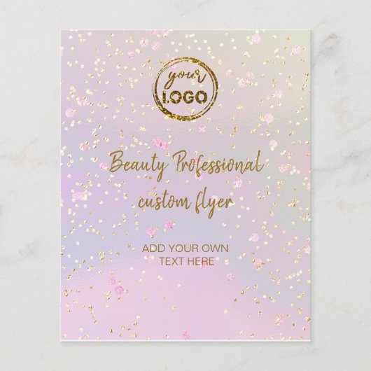 je logo op nep glitters flyer (Voorkant)