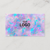 je logo op paarse opal geïnspireerde achtergrond visitekaartje (Voorkant)