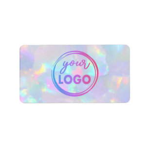 je logo op pastel opal gemstone etiket