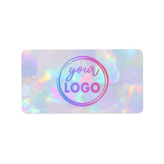 je logo op pastel opal gemstone etiket (Voorkant)