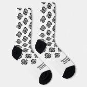 Je Logo overal - wit type - wit Sokken (Rechts)