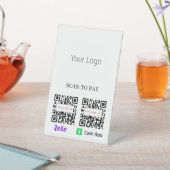 Je Logo QR-code Betaling voetstuk Reclamebord Met Voetstuk (Insitu)