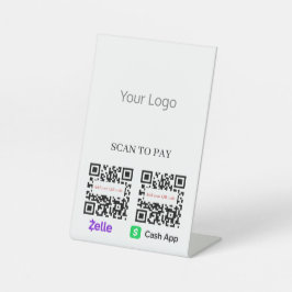 Je Logo QR-code Betaling voetstuk Reclamebord Met Voetstuk