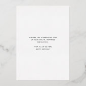 Je Logo Red Cadebox Fireworks Birthday Folie Uitnodiging (Achterkant)