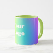 Je Logo regenboog wit Mok (Voorkant rechts)