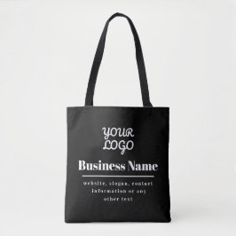 Je Logo Retro-Moderne Zwart & Wit Tote Bag