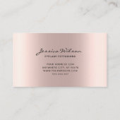 Je Logo Roos gouden knoeiboel Eenvoudig minimalist Visitekaartje (Achterkant)