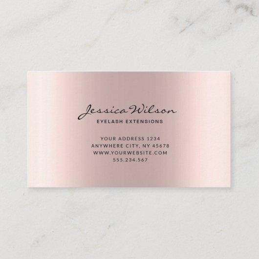 Je Logo Roos gouden knoeiboel Eenvoudig minimalist Visitekaartje (Achterkant)