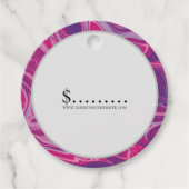 Je Logo roze marmer Price Labels (Voorkant)