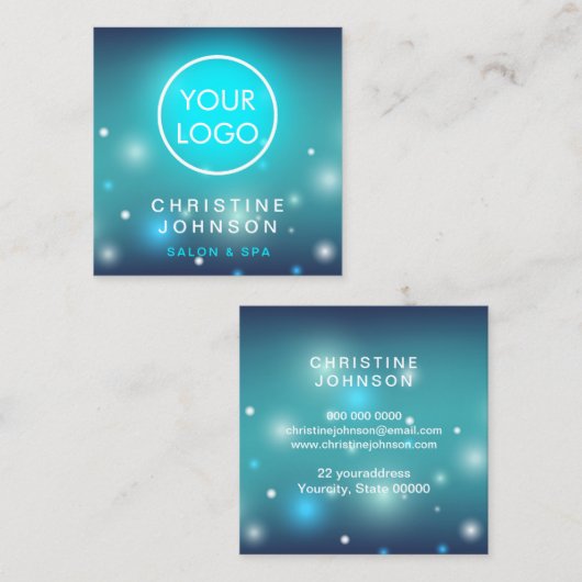 je logo salon en spa vierkant visitekaartje (Voorkant / Achterkant)