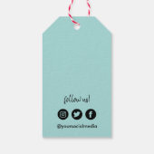 Je Logo sociale mediaprijs omzetten Cadeaulabel (Achterkant)