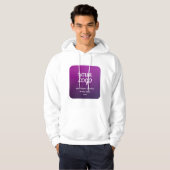 Je Logo & Stijlvolle Licht naar Donker Paarse Ombr Hoodie (Voorkant volledig)
