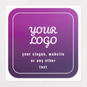 Je Logo & Stijlvolle Licht naar Donker Paarse Ombr Labels (Design 2)