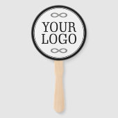 Je Logo - Stip - Achtergrond WIT Handwaaier (Achterkant)