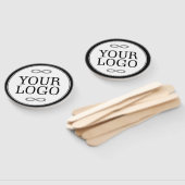 Je Logo - Stip - Achtergrond WIT Handwaaier (Niet-gemonteerd)