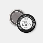 Je Logo - Stip - Achtergrond WIT Magneet (Voorkant / Achterkant)