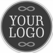 Je Logo - Stip - Achtergrond ZWART Sticker (Voorkant)