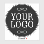 Je Logo - Stip - Achtergrond ZWART Sticker (Vel)