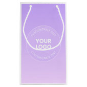 Je Logo | Subtiele Lavendel Ombre Gradiënt Klein Cadeauzakje (Achterkant)