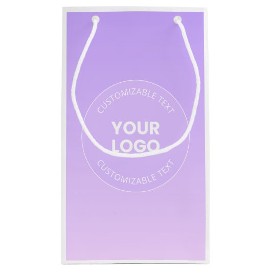 Je Logo | Subtiele Lavendel Ombre Gradiënt Klein Cadeauzakje (Achterkant)