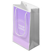 Je Logo | Subtiele Lavendel Ombre Gradiënt Klein Cadeauzakje (Voorkant Gekanteld)