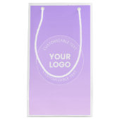Je Logo | Subtiele Lavendel Ombre Gradiënt Klein Cadeauzakje (Voorkant)