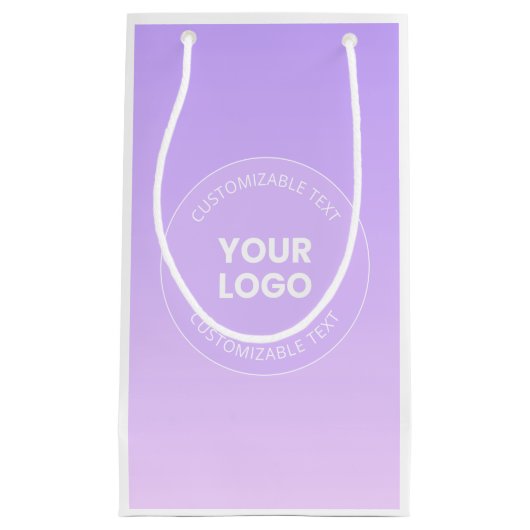 Je Logo | Subtiele Lavendel Ombre Gradiënt Klein Cadeauzakje (Voorkant)