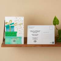 Je Logo vun Green Happy Birthday Gifts Boxes