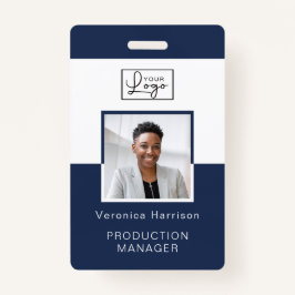 Je Logo werknemer Foto ID Badge Lanyard