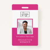 Je Logo werknemer foto-ID-kaart Badge (Voorkant)