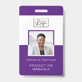 Je Logo werknemer foto-ID-kaart Badge