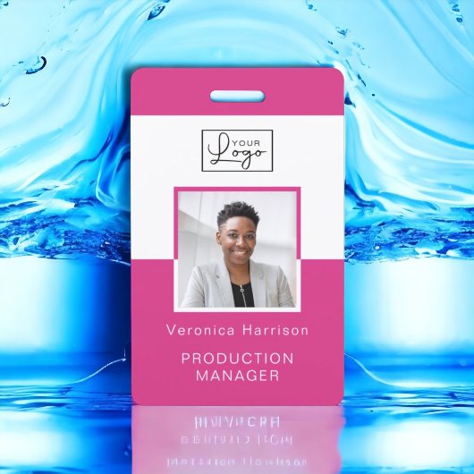 Je Logo werknemer foto-ID-kaart Badge