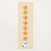 Je Logo Yoga Studio Waterverf zonnebloemen Yogamat (Achterkant)