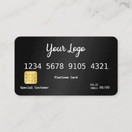 Je Logo zwarte Confetti creditcard Visitekaartje