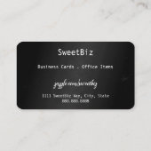 Je Logo zwarte Confetti creditcard Visitekaartje (Achterkant)