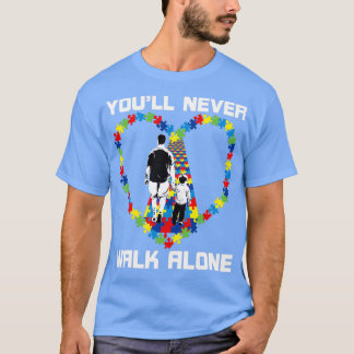 Je Loop nooit alleen puzzelstukjes geweldige autis T-shirt