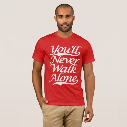 Je Loop nooit alleen YNWA T-shirt (Voorkant volledig)