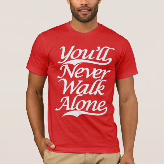 Je Loop nooit alleen YNWA T-shirt (Voorkant)