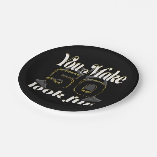 Je maakt 50 kijken leuk juichen verjaardag papieren bordje (Gekanteld)